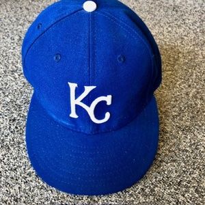 New Era Blue  Kansas City Fitted Hat size 7 5/8 60.5CM